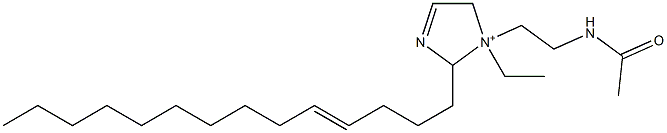 1-[2-(アセチルアミノ)エチル]-1-エチル-2-(4-テトラデセニル)-3-イミダゾリン-1-イウム 化学構造式