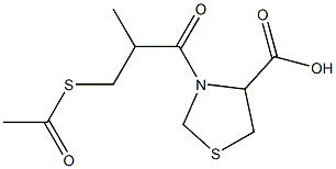 3-[3-(Acetylthio)-2-methyl-1-oxopropyl]-4-thiazolidinecarboxylic acid