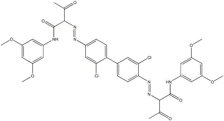 4,4'-Bis[[1-(3,5-dimethoxyphenylamino)-1,3-dioxobutan-2-yl]azo]-2,3'-dichloro-1,1'-biphenyl