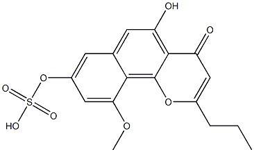 Sulfuric acid hydrogen 5-hydroxy-10-methoxy-2-propyl-4-oxo-4H-naphtho[1,2-b]pyran-8-yl ester