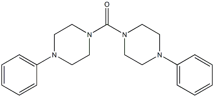 1,1'-カルボニルビス(4-フェニルピペラジン) 化学構造式
