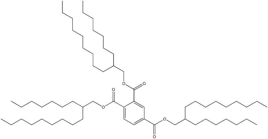 1,2,4-ベンゼントリカルボン酸トリス(2-ヘプチルウンデシル) 化学構造式
