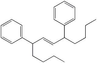 (E)-5,8-ジフェニル-6-ドデセン 化学構造式
