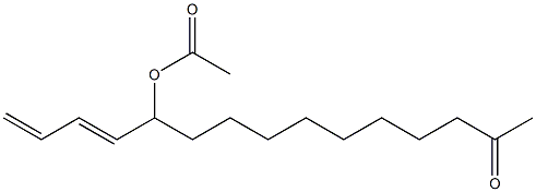 11-アセトキシ-12,14-ペンタデカジエン-2-オン 化学構造式