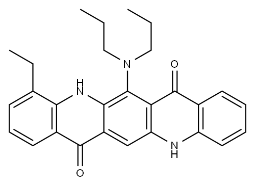 6-(Dipropylamino)-4-ethyl-5,12-dihydroquino[2,3-b]acridine-7,14-dione