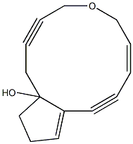(8Z)-6-オキサビシクロ[10.3.0]ペンタデカ-8,12-ジエン-3,10-ジイン-1-オール 化学構造式