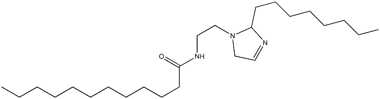 1-(2-ラウロイルアミノエチル)-2-オクチル-3-イミダゾリン 化学構造式
