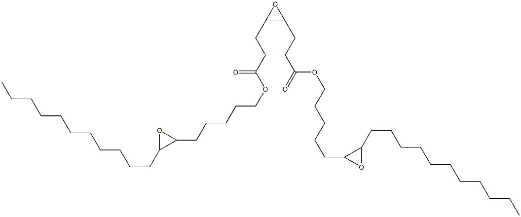 7-オキサビシクロ[4.1.0]ヘプタン-3,4-ジカルボン酸ビス(6,7-エポキシオクタデカン-1-イル) 化学構造式