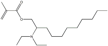 メタクリル酸2-(ジエチルアミノ)ウンデシル 化学構造式