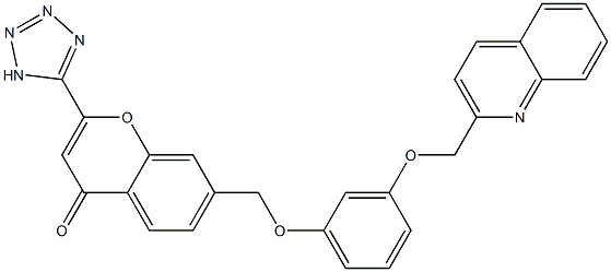 7-[[3-[(2-Quinolinyl)methoxy]phenoxy]methyl]-2-(1H-tetrazol-5-yl)-4H-1-benzopyran-4-one