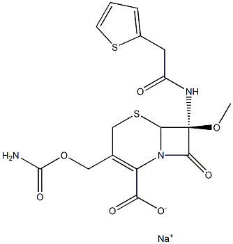 (7S)-3-Carbamoyloxymethyl-7-methoxy-8-oxo-7-(2-thienylacetylamino)-5-thia-1-azabicyclo[4.2.0]oct-2-ene-2-carboxylic acid sodium salt