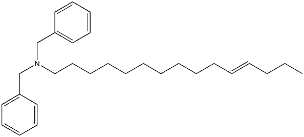 (11-ペンタデセニル)ジベンジルアミン 化学構造式