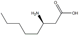 (R)-3-アミノオクタン酸 化学構造式