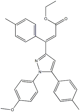 (E)-3-(4-Methylphenyl)-3-[[1-(4-methoxyphenyl)-5-(4-methylphenyl)-1H-pyrazol]-3-yl]propenoic acid ethyl ester