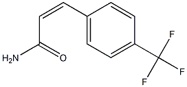 (Z)-3-[4-(トリフルオロメチル)フェニル]アクリルアミド 化学構造式