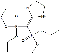 (イミダゾリジン-2-イリデン)メチレンビスホスホン酸テトラエチル 化学構造式