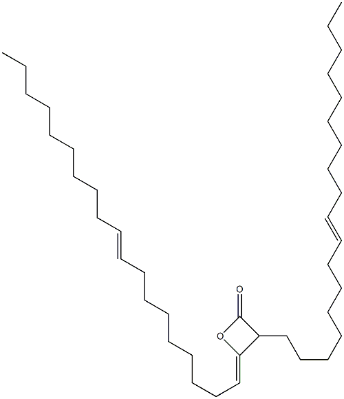 3-(8-Octadecenyl)-4-(9-nonadecen-1-ylidene)oxetan-2-one Structure
