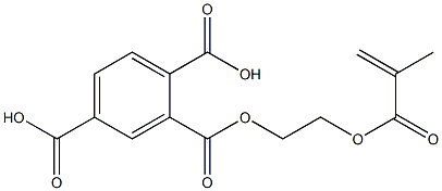 1,2,4-ベンゼントリカルボン酸2-(2-メタクリロイルオキシエチル) 化学構造式