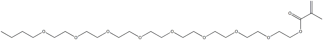 メタクリル酸(3,6,9,12,15,18,21,24-オクタオキサオクタコサン-1-イル) 化学構造式