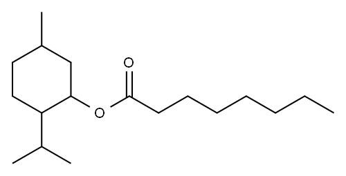 5-Methyl-2-(1-methylethyl)cyclohexanol octanoate Structure