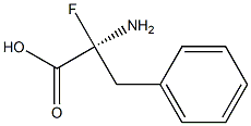 (S)-2-アミノ-2-フルオロ-3-フェニルプロピオン酸 化学構造式