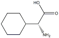 [R,(-)]-α-アミノシクロヘキサン酢酸 化学構造式