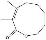 (Z)-3,4-ジメチル-1-オキサシクロノナ-3-エン-2-オン 化学構造式