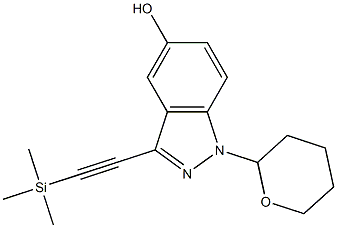 1-(tetrahydro-2H-pyran-2-yl)-3-(2-(trimethylsilyl)ethynyl)-1H-indazol-5-ol