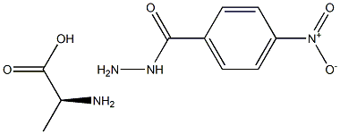 N-p-nitrobenzoyl-hydrazine-alanine Structure