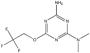 2-氨基-4-二甲胺基-6-三氟乙氧基-1,3,5-三嗪, , 结构式