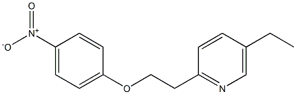 4-[2-(5-乙基-2-吡啶基)乙氧基]硝基苯 结构式