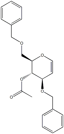 4-O-乙酰基-3,6-二-O-苄基D-己烯糖, , 结构式
