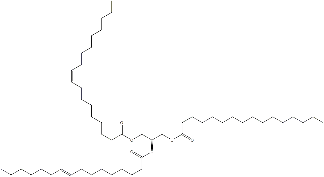 1-hexadecanoyl-2-(9Z-hexadecenoyl)-3-(9Z-octadecenoyl)-sn-glycerol