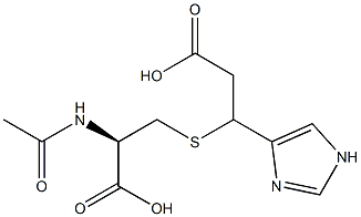 N-acetyl-S-(2-carboxy-1-(1H-imidazol-4-yl)ethyl)cysteine Structure
