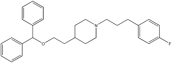 4-(2-(diphenylmethoxy)ethyl)-1-(3-(4'-fluorophenyl)propyl)piperidine