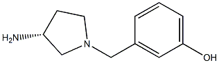 3-{[(3R)-3-aminopyrrolidin-1-yl]methyl}phenol Structure