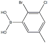 2-溴-3-氯-5-甲基苯硼酸, , 结构式