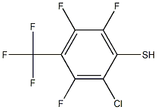 2-CHLORO-3,5,6-TRIFLUORO-4-(TRIFLUOROMETHYL)BENZENETHIOL Structure