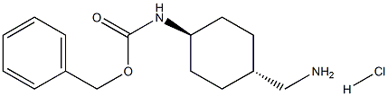trans-1-(Benzyloxycarbonyl)amino-4-aminomethylcyclohexane hydrochloride Structure