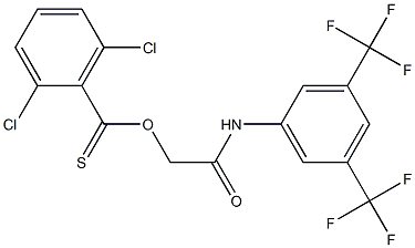 2-[3,5-di(trifluoromethyl)anilino]-2-oxoethyl 2,6-dichlorobenzene-1-carbothioate
