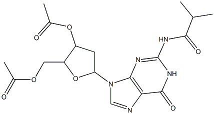 {3-(acetyloxy)-5-[2-(isobutyrylamino)-6-oxo-1,6-dihydro-9H-purin-9-yl]tetrahydrofuran-2-yl}methyl acetate