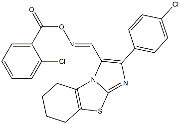 3-({[(2-chlorobenzoyl)oxy]imino}methyl)-2-(4-chlorophenyl)-5,6,7,8-tetrahydroimidazo[2,1-b][1,3]benzothiazole