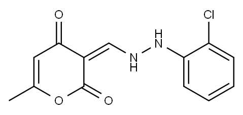 3-{(Z)-[2-(2-chlorophenyl)hydrazino]methylidene}-6-methyl-2H-pyran-2,4-dione