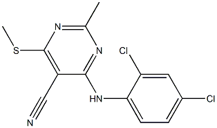 4-(2,4-dichloroanilino)-2-methyl-6-(methylthio)pyrimidine-5-carbonitrile