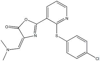 2-{2-[(4-chlorophenyl)thio]-3-pyridyl}-4-[(dimethylamino)methylidene]-4,5-dihydro-1,3-oxazol-5-one