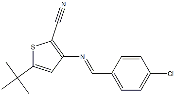 5-(tert-butyl)-3-[(4-chlorobenzylidene)amino]thiophene-2-carbonitrile
