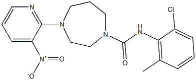 N1-(2-chloro-6-methylphenyl)-4-(3-nitro-2-pyridyl)-1,4-diazepane-1-carboxamide Structure