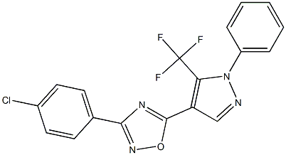 3-(4-chlorophenyl)-5-[1-phenyl-5-(trifluoromethyl)-1H-pyrazol-4-yl]-1,2,4-oxadiazole