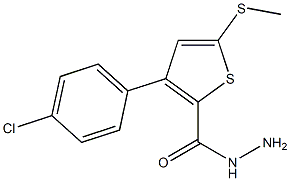 3-(4-chlorophenyl)-5-(methylsulfanyl)-2-thiophenecarbohydrazide