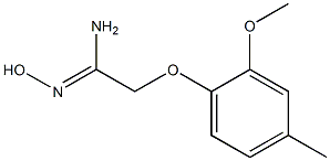 (1Z)-N'-hydroxy-2-(2-methoxy-4-methylphenoxy)ethanimidamide 结构式
